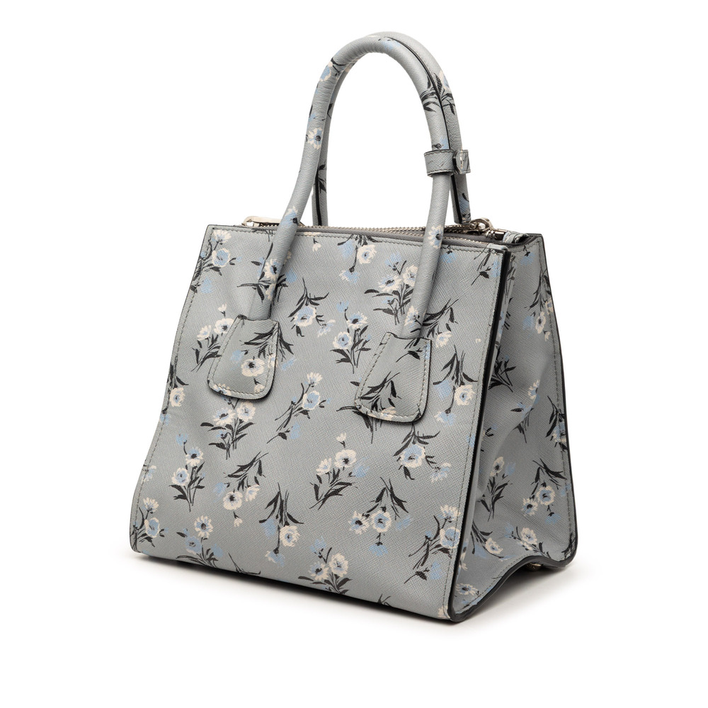 Pre-Loved Prada Saffiano Floral Print Twin Pocket Satchel - Picture 2 of 7